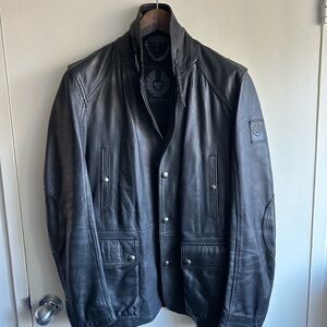 Belstaff MODERN Black Leather Trialmaster Jacket EU48